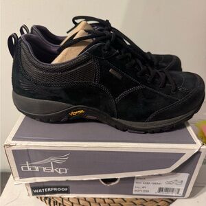 Dansko Women’s Black Waterproof Sneakers Hiking Paisley Suede 41 / 10